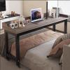 Overbed Table, Mobile Bed Side Table with 4 Wheels, Adjustable Rolling Laptop Desk, Portable Particleboard Over Bed Desk for Home, Office, Study(E,180x40cm/71x16in) view 1