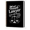 CQM Future Lawyer Hardcover Spiral Notebooks for Work, A5 Composition Notebook College Ruled, Inspirational Gift for Future Lawyer, Paralegal Gift Notepads Lined Travel Planner Journal for Writing view 1