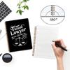 CQM Future Lawyer Hardcover Spiral Notebooks for Work, A5 Composition Notebook College Ruled, Inspirational Gift for Future Lawyer, Paralegal Gift Notepads Lined Travel Planner Journal for Writing view 3