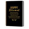 CQM Happy Retirement Hardcover Spiral Notebooks, Coworker Leaving Gifts Notebook College Ruled, Retirement Gifts for Women Men Colleagues Boss, Notepads Lined Travel Planner, Journal for Writing view 1