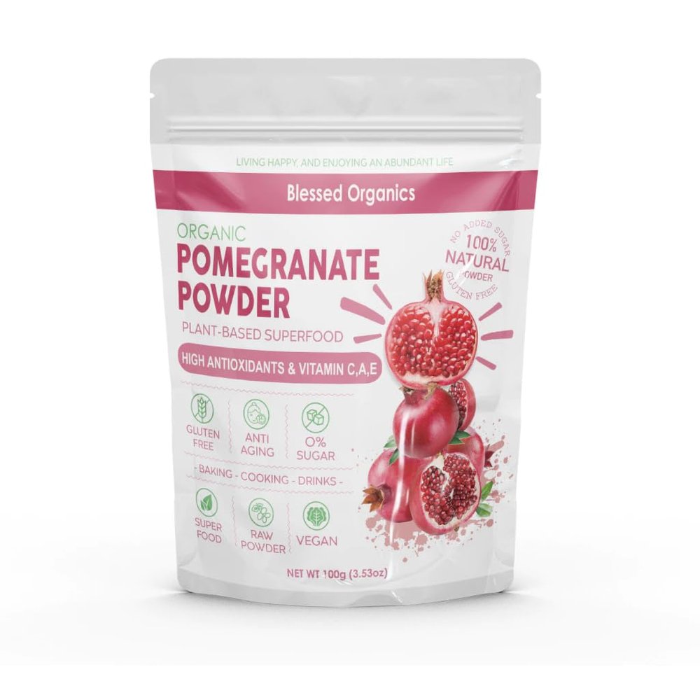 24 Pure Pomegranate Powder - 100g | Punica Granatum Extract | Natural Antioxidant Rich Superfood | Non-GMO, Vegan & Gluten-Free