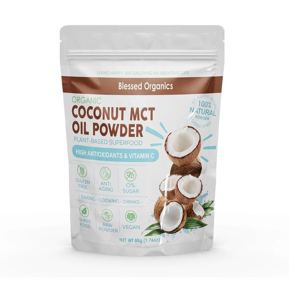 24 Pure Coconut MCT Oil Powder 50g - 100% Medium-Chain Triglycerides | C8 & C10 | Keto & Paleo Friendly | Flavorless & Mixes Easily