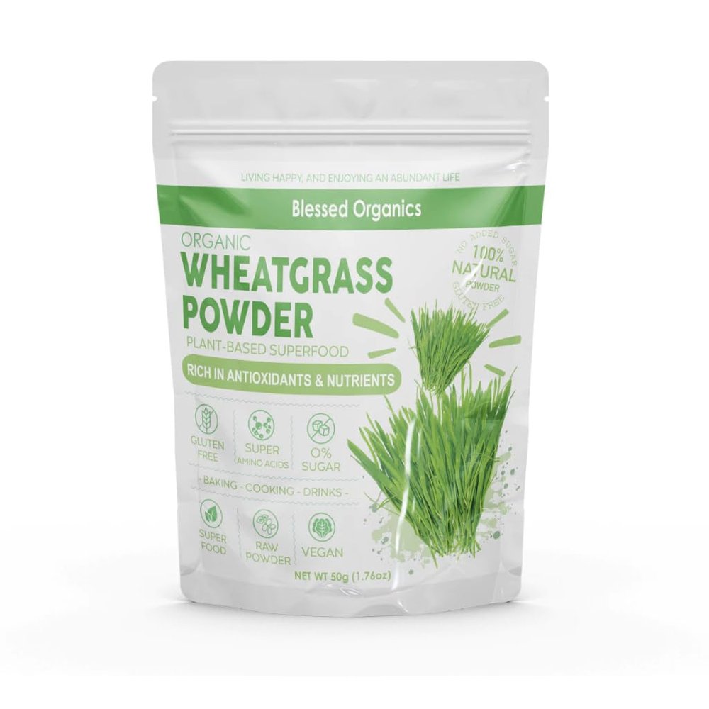 24 Pure Wheatgrass Powder - 50g | Organic Triticum Aestivum Superfood | Natural Green & Nutrient Rich | Non-GMO, Vegan & Gluten-Free