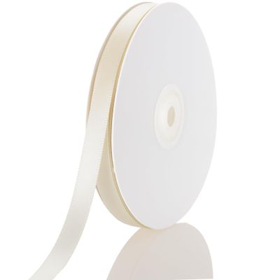 CUQIG 3/8 Inch Ivory Ribbon, 50 Yards Craft Polyester Satin Ribbon Perfect for Gift Wrapping, Handmade Roses, Wedding Party Decorations and DIY Crafts