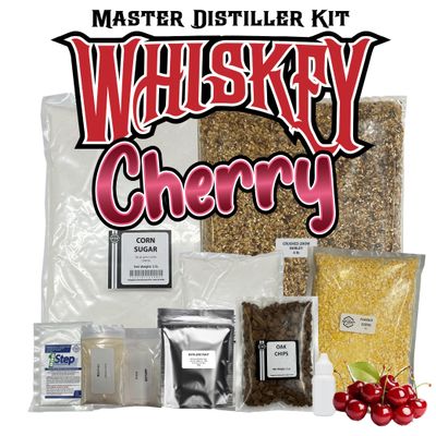 Tapcraft Cherry Whiskey Recipe Mash Kit Make Your Own Cherry-Flavored Whiskey at Home DIY Whiskey Mash Kit with Grains, Oak Chips & Flavoring Great Gift for Whiskey Fans