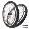 24" Rear Wheel Assembly for Wheelchair, 24 x 1.95(50-507) Rubber Pneumatic Tire, Aluminum Alloy Spokes Back Wheel (2 Counts)(Bearing 12mm) view 1