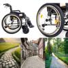 24" Rear Wheel Assembly for Wheelchair, 24 x 1.95(50-507) Rubber Pneumatic Tire, Aluminum Alloy Spokes Back Wheel (2 Counts)(Bearing 12mm) view 4