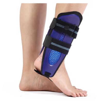 YWYMCRJLV Brace Stirrup Ankle Splint Support Fix Feet, Ankle Fracture and Sprain Drop Brace Adjustable Protector(Foam Blue)