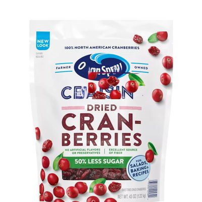 Dried Cranberries, 50% Less Sugar, 43 oz (1 Pack)