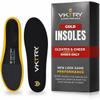 VKTRY Gold Sport Insoles for Cleated Shoes - Carbon Fiber Insole view 1
