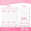 Whaline 50Pcs Watercolor Bow Guest Napkins Pink Scalloped Disposable Paper Napkins Dinner Hand Napkin Towel for Coquette Birthday Baby Shower Party Table Bathroom Supplies view 2