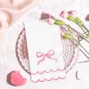 Whaline 50Pcs Watercolor Bow Guest Napkins Pink Scalloped Disposable Paper Napkins Dinner Hand Napkin Towel for Coquette Birthday Baby Shower Party Table Bathroom Supplies view 3