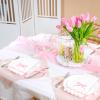 Whaline 50Pcs Watercolor Bow Guest Napkins Pink Scalloped Disposable Paper Napkins Dinner Hand Napkin Towel for Coquette Birthday Baby Shower Party Table Bathroom Supplies view 4