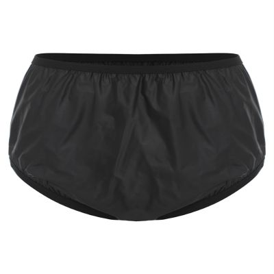 Xroufi Adult Waterproof Diaper Cover Set 3 Pcs for Women Men Leakproof Pull-on Washable Underwear Black Medium