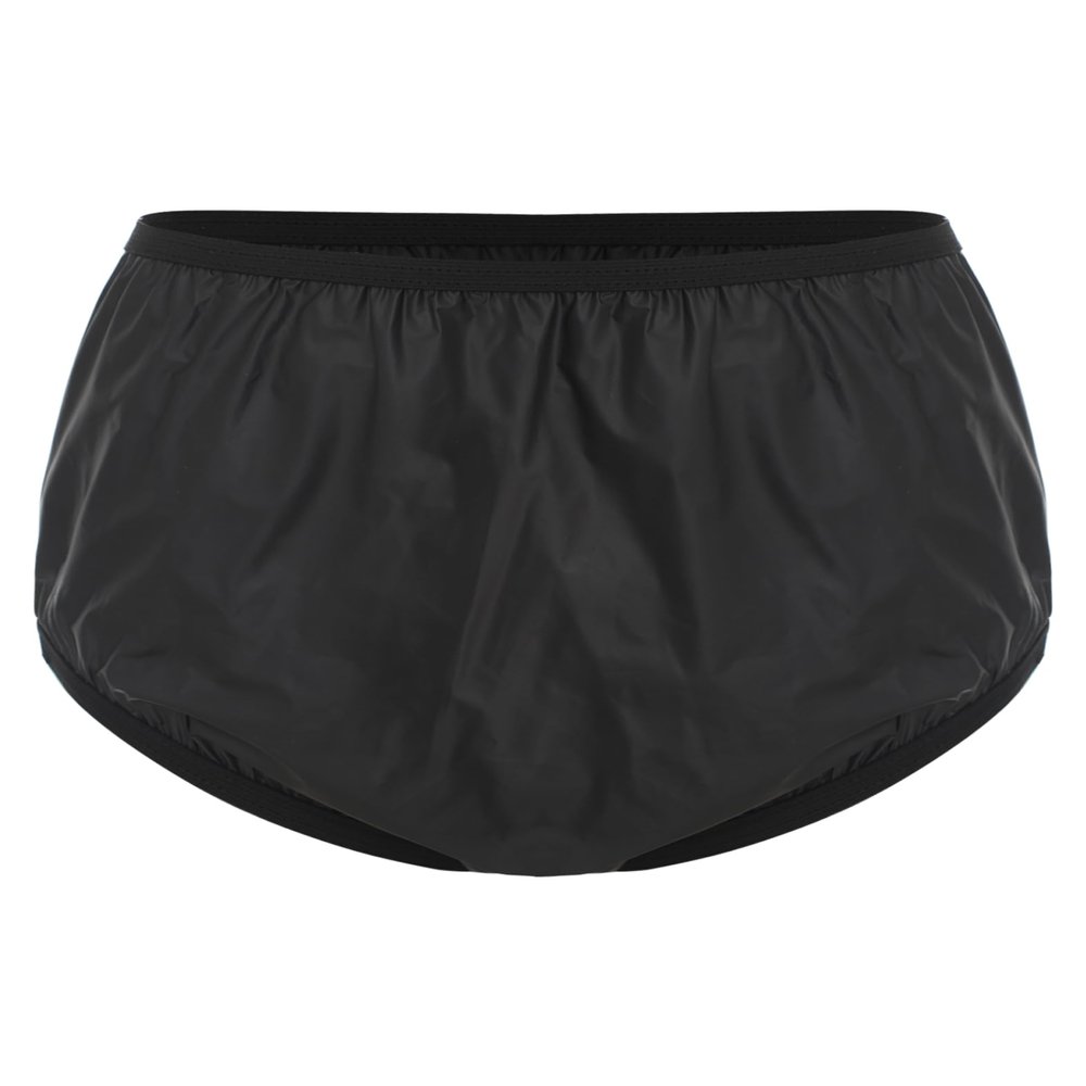 Xroufi Adult Waterproof Diaper Cover Set 3 Pcs for Women Men Leakproof Pull-on Washable Underwear Black Medium