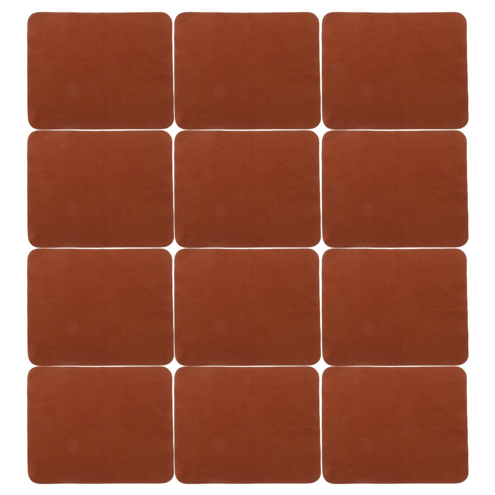 HOMOCONO 20pcs Suede Cleaning Cloths for Eyeglasses and Screens Double Sided Lens Wipes for Phones Cameras Tablets and More Brown