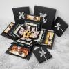 4-Layer Explosion Gift Box, 10''x10''x7'' Black Creative Gift Boxes for Presents, DIY Surprise Gift Box Explosion for Birthday Birthday Easter Mother's Day and Father's Day Anniversaries (Black) view 1