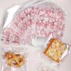 100 PCS Pink White Daisy Cookie Bags Self-Sealing Candy Bags for Treats Biscuits Desserts Cute Flower Cellophane Bags for Cookies Clear Plastic Goodies Bag Party Gift Bag Cookie Packaging Supplies view 3