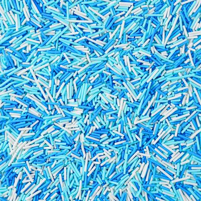 Blue and White Jimmies Sprinkles for Baking 7 oz - Winter Sprinkles for Cookies, Cakes, Cupcakes, Ice Cream, Chocolate | Perfect for Baby Shower Birthday Christmas Parties & Celebrations