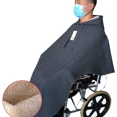 Luxury Wheelchair Warm Blanket, Wheelchair Cover Shawl Velvet Thick Clothes Multi-Purpose Cloak Blanke Thickening Old Man Shawl, Protection Shawl Velvet Thick Clothes