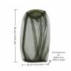 Outdoor Mosquito Head Net for Hat - Extra Large & Fine Mesh (620 Holes Per Inch) - Bug Proof Face Cover for Camping, Hiking, Fishing - Lightweight Reusable Protection Army Green view 4
