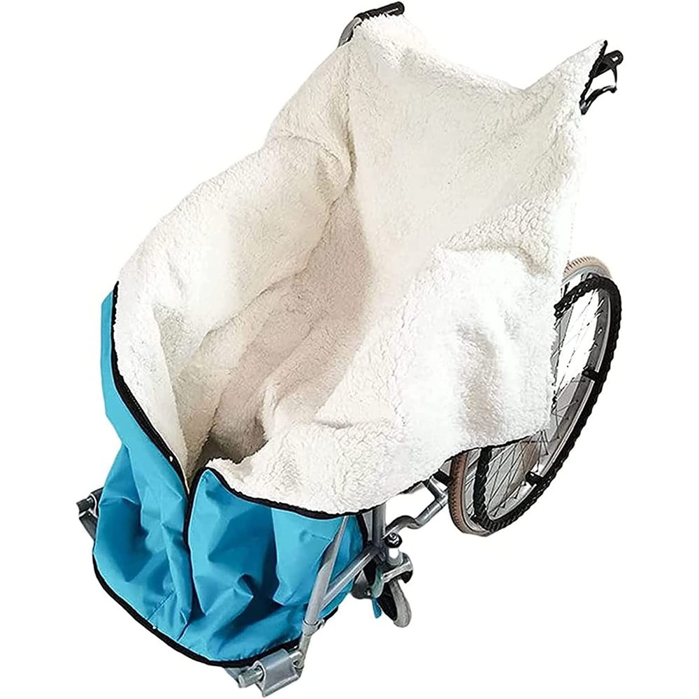 Luxury Wheelchair Blanket, Waterproof Fleece Lined Wheelchair Cozy Warm Cover for Adults Leg and and Lower Body, Lap Blanket for Elderly, Wheelchair Poncho Fit for Manual and Powered