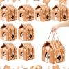 Resurhang 8 Pcs Large Christmas Gingerbread House Gift Box 10.43 Inch Christmas Cookie Packaging Candy Box Xmas Decor 3D Thick Wrap Container for Festive Holiday Treats and Party Favors view 1