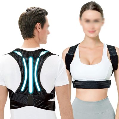 Adjustable Clavicle Posture Corrector For Men And Women, Upper Back Brace Breathable Spinal Decompression Belt Provides Back Shoulder And Neck Pain Relief (Color : Black, Size : Large) (Black Large)