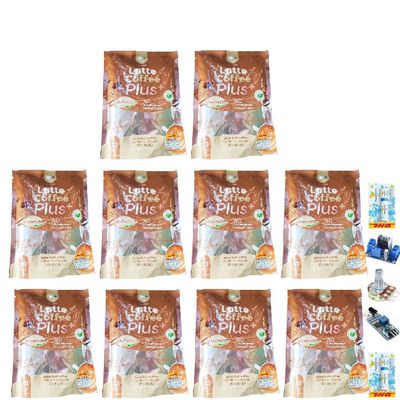 10 Sachets/Pack Robusta Intense Good Shape JojiLate Coffee Plus Instant Mix Powder Snack 8 in 1 Much Mellow Delicious Set 10 C437 By Thaigiftshop [Get Free Tomato Facial Mask]