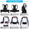 Big Size XS-5XL Adjustable Scoliosis Posture Corrector Full Back Support Brace Men Women Posture Trainer Shoulder Neck Clavicle Support Spine Lumbar Pain Relief(Black,X-Large) (Black Small) view 4