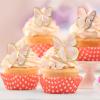 100 Pcs Butterfly Cupcake Toppers, Pink Gold Cake Decorations, Pink Butterfly Cake Decorations for Women Wedding Birthday Party Decoration, Mixed Size view 4