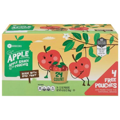 SE Grocers, Apple Sauce Pouches, 24 Count