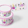 Cakecery Floral Unicorn Face Pattern Edible Icing Image Cake Border Strips Decoration Frosting Sheet Strips view 1