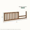 Evolur Toddler Guard Rail Conversion Kit, Designed and Tested Full Size Cribs, Durable Hardwood Build Safety Rail, Easy Assembly, Converts Crib into a Toddler Bed - Sedona view 3
