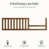 Evolur Toddler Guard Rail Conversion Kit, Designed and Tested Full Size Cribs, Durable Hardwood Build Safety Rail, Easy Assembly, Converts Crib into a Toddler Bed - Sedona view 4