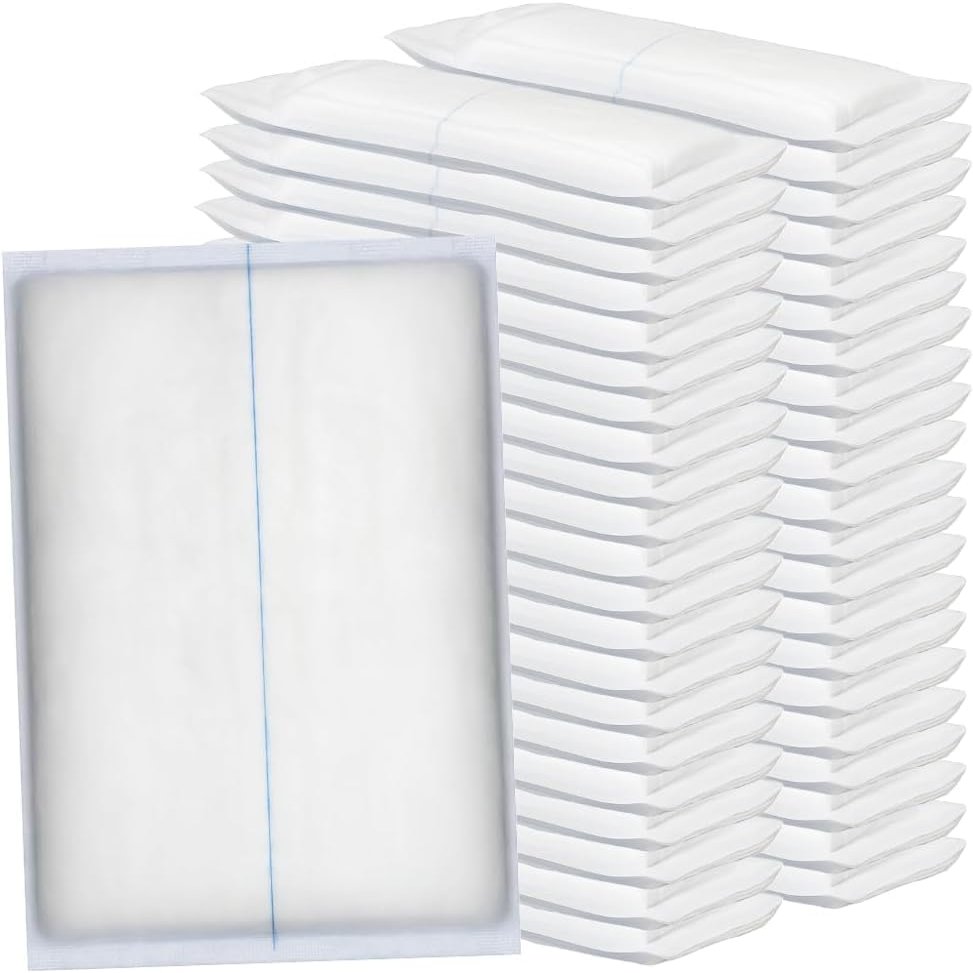 Vakly ABD Pads 5x9 Sterile (100 Pack) Extra Absorbent Abdominal Combine Gauze Pads, Extra High Absorbency Non-Adherent Wound Dressing for Heavy Drainage & First Aid, Individually Wrapped (100)