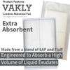 Vakly ABD Pads 5x9 Sterile (100 Pack) Extra Absorbent Abdominal Combine Gauze Pads, Extra High Absorbency Non-Adherent Wound Dressing for Heavy Drainage & First Aid, Individually Wrapped (100) view 2
