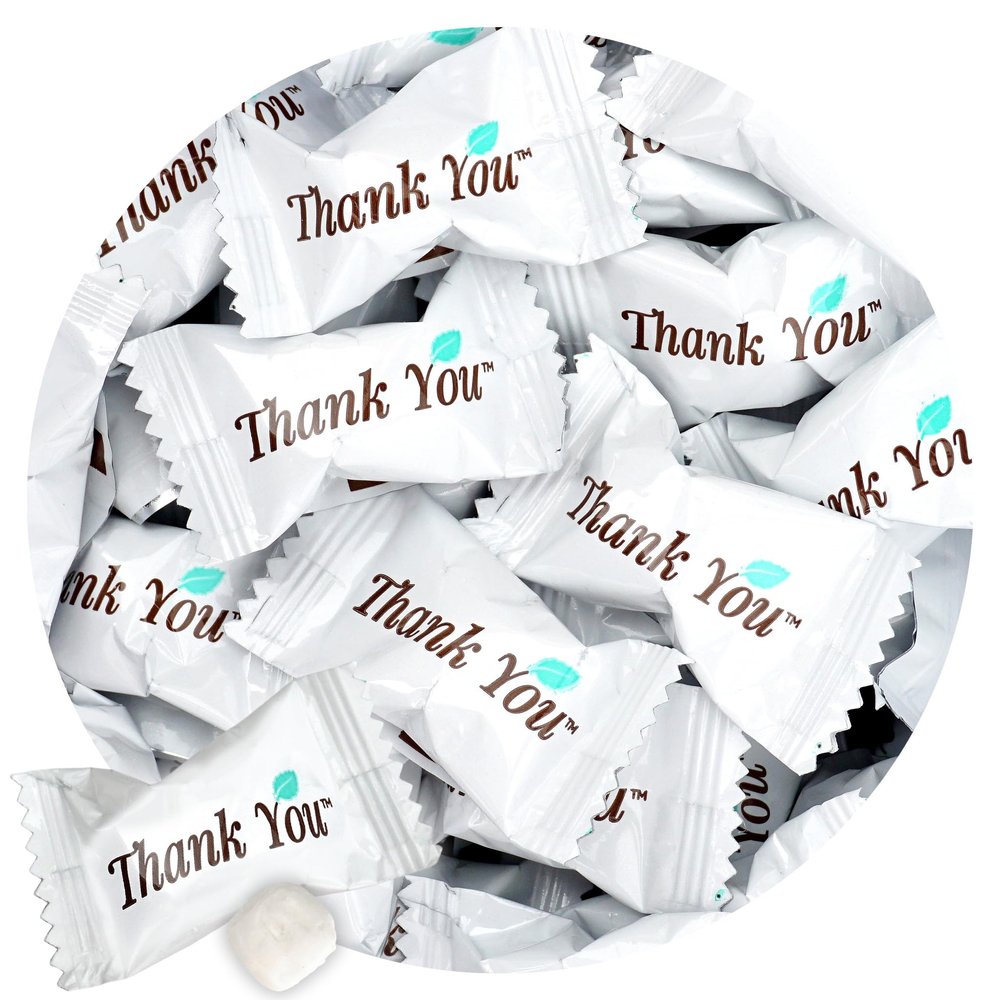 Thank You Candy Buttermints, 1 Pound, Approx.125 Pieces, Hospitality Mints