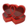 2X Valentine's Day Gift Box Heart Shaped Flower Box Women Candy Packaging Valentines Day Gifts for Anniversary Female Friends, Red view 1