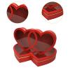 2X Valentine's Day Gift Box Heart Shaped Flower Box Women Candy Packaging Valentines Day Gifts for Anniversary Female Friends, Red view 2