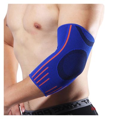 YWYMCRJLV Elbow pad Elbow Support Elastic Gym Sport Elbow Pads Men Absorb Sweat Sports Elbow Pads Elbow Guard(1 PCS Blue,10)