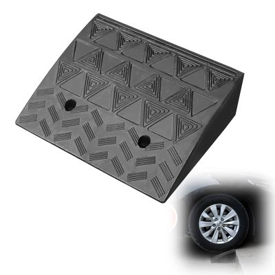 JINGJIAOPLSD Heavy Duty Rubber Curb Ramp, Car Kerb Ramp, Capacity 15 ton, Anti-Slip Pattern and Stable Grid Structure for Cars, Wheelchairs, Bikes, Motorcycles(50x28x7.5cm/19.7x11x3in)