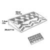 JINGJIAOPLSD Heavy Duty Rubber Curb Ramp, Car Kerb Ramp, Capacity 15 ton, Anti-Slip Pattern and Stable Grid Structure for Cars, Wheelchairs, Bikes, Motorcycles(50x28x7.5cm/19.7x11x3in) view 2
