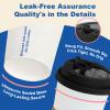 16 oz Coffee Cups + 16 Extra Cups Bulk Disposable To-Go Paper Cups with Lids and Sleeves for Hot Beverage, Chocolate, Cocoa, Office Supplies, Coffee Bar Accessories (100 Pack + 16 Extra Cups, White) view 4