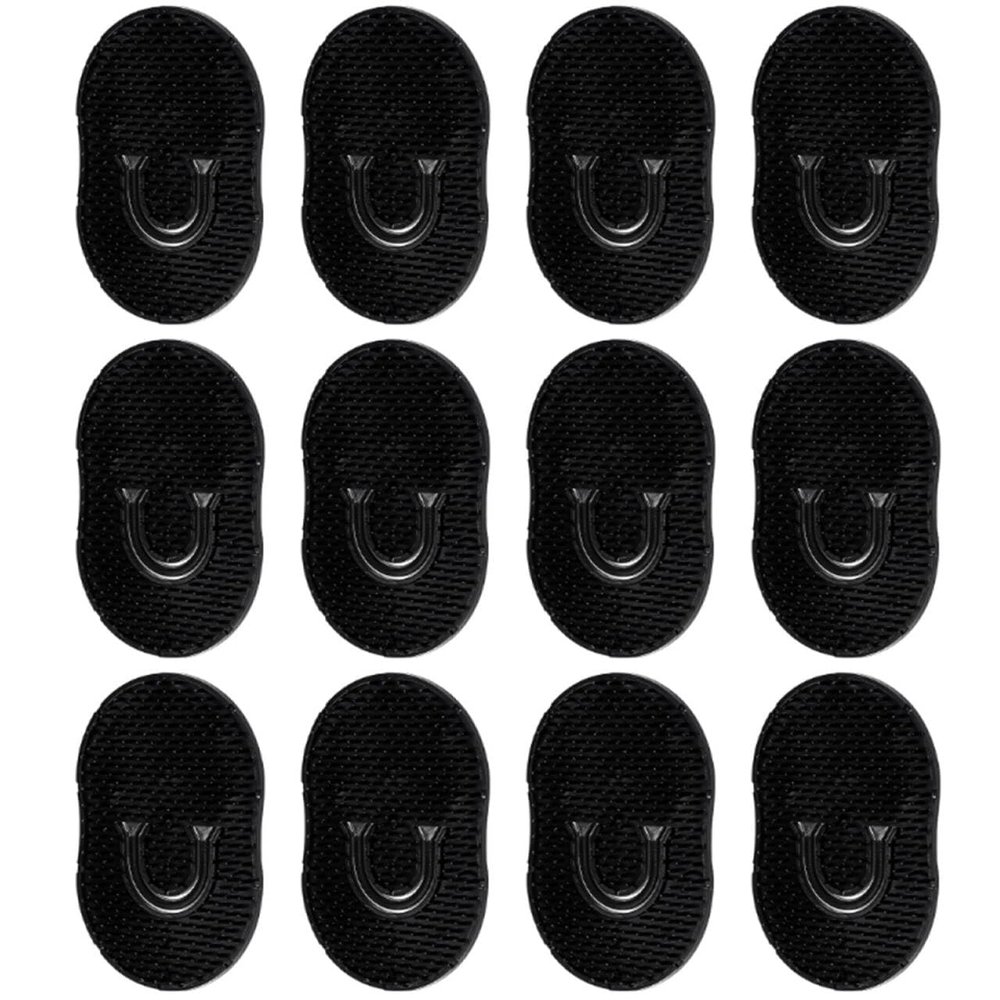 12 Pcs Soft Pocket Palm Combs Black Shampoo Scalp Massager, Mini Slick Back Hair Brushes & Finger Brushes for Men Beard & Hair, Portable Grooming Kit for Home, Travel, Office