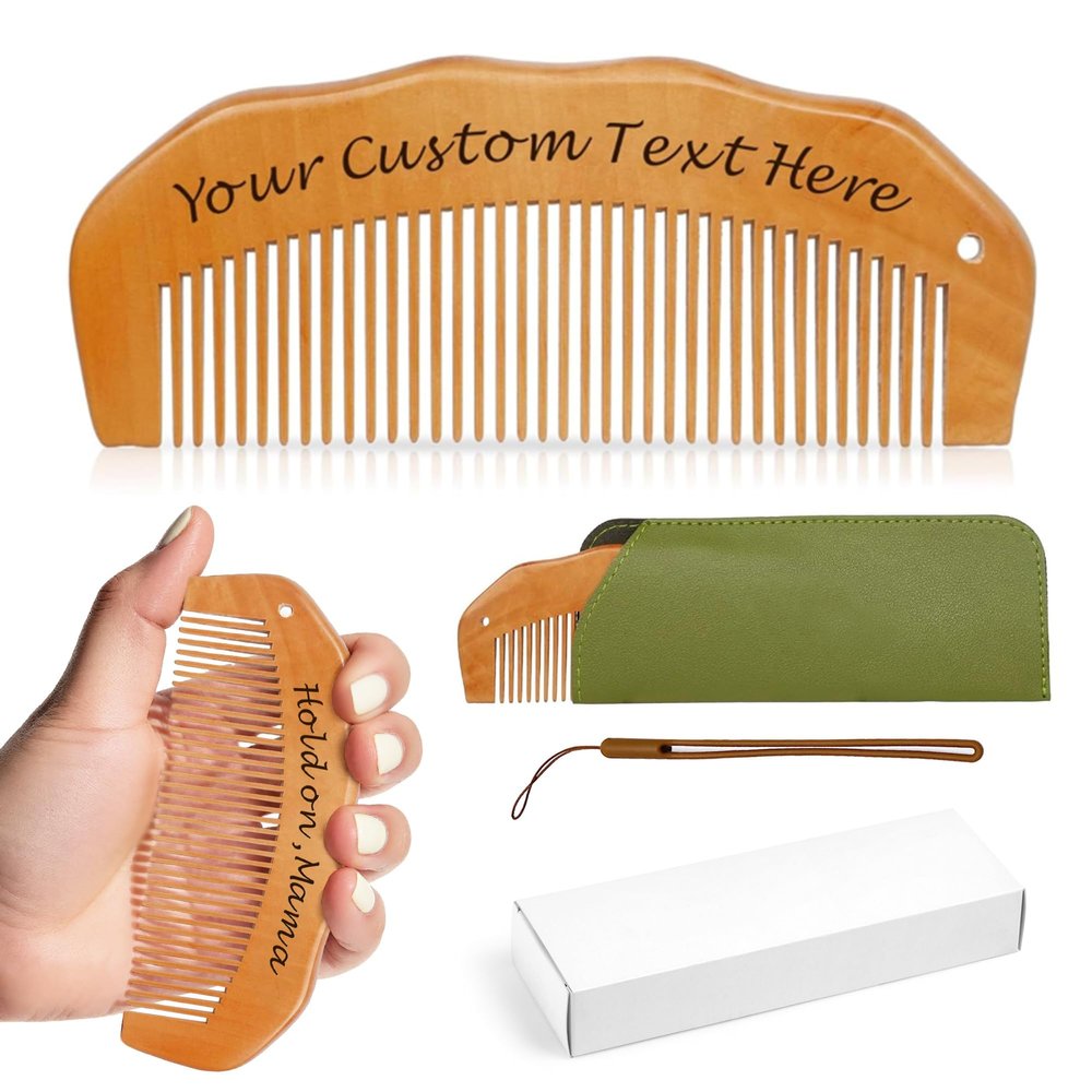 Personalized Labor Comb, Custom Birthing Comb, Wooden Birth Combs, Labor Gifts for Pregnant Women, Delivery Essentials Wooden Birth for Women and Expecting Mom(Design 1)