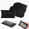 100 Pcs Pillow Gift Boxes with Windows,Kraft Paper Mini Pillow Packaging Box, Creative Favor Box Folding Treat Boxes with Clear Window for Bakery Candy Chocolate Jewelry Display Wedding Party Favor (Black,100Pcs) view 1