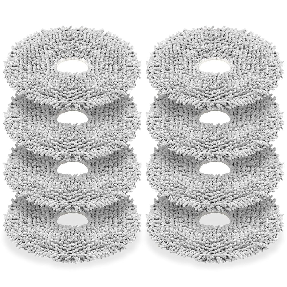 8 Pack Replacement Mop Pads Compatible with iRobot Roomba 505X Combo, Plus 405 Combo/505 Combo/507 Combo/4020 Combo Robot Vacuum Cleaners, Reusable & Washable Microfiber Mop Cloth Refill