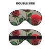 Red Rose Flowers 1 Print Sleep Eye Smask with Strap Eye Shade for Travel Nap Meditation view 2