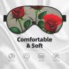 Red Rose Flowers 1 Print Sleep Eye Smask with Strap Eye Shade for Travel Nap Meditation view 3